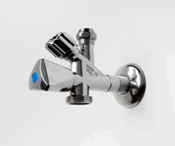 Ventil kombinues i lavatriçes 1/2 x 3/8 x 3/4