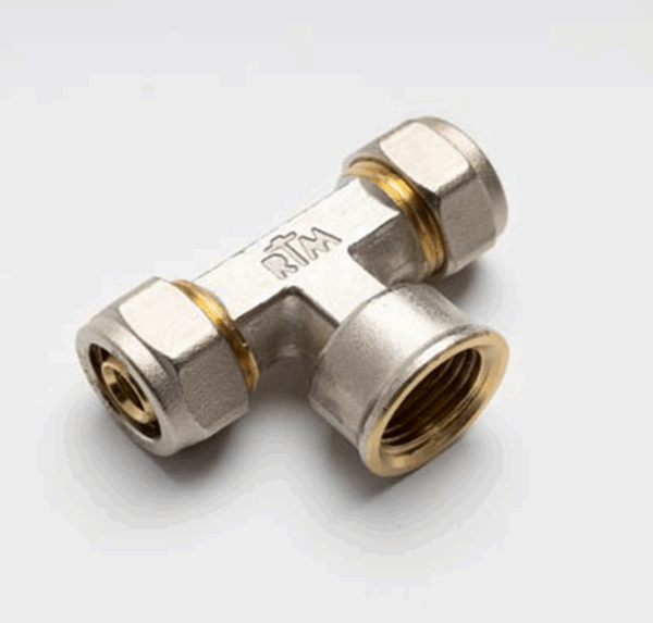 T-lidhëse me filetë të brendshme me dy gumica 26X1"X26