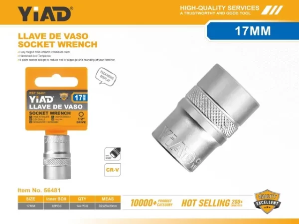 Kapëse Cilindrike për Çelësa Unazë 17mm