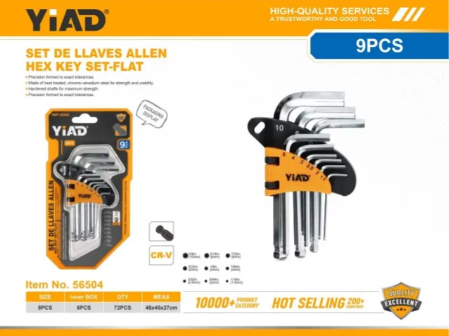 Set profesional çelësash në formë L 56504